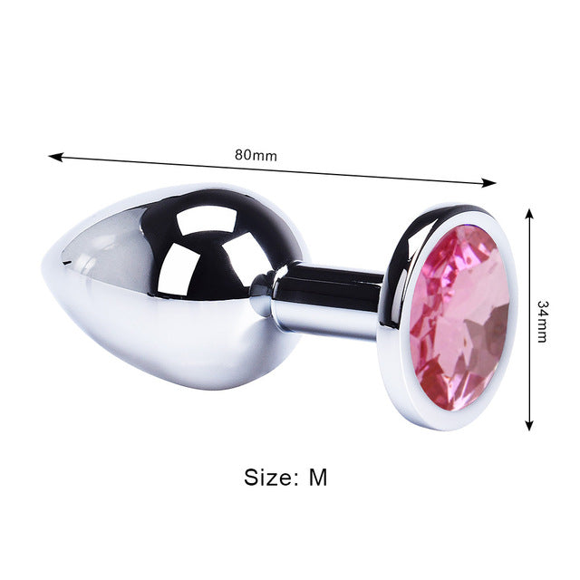 BOOTY BLING Anal Plug Sex Toys Mini Round Shaped  Metal Stainless Smooth Steel Butt Small Tail Female/Male Dildo Intimate Goods