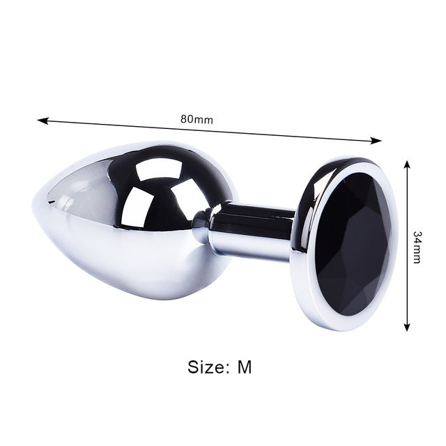 BOOTY BLING Anal Plug Sex Toys Mini Round Shaped  Metal Stainless Smooth Steel Butt Small Tail Female/Male Dildo Intimate Goods