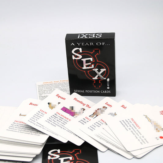 Erotic games Sexual positions play paper cards A Year Of Sex for Adult sexy game cards sets for couple game sex postion Sex toys