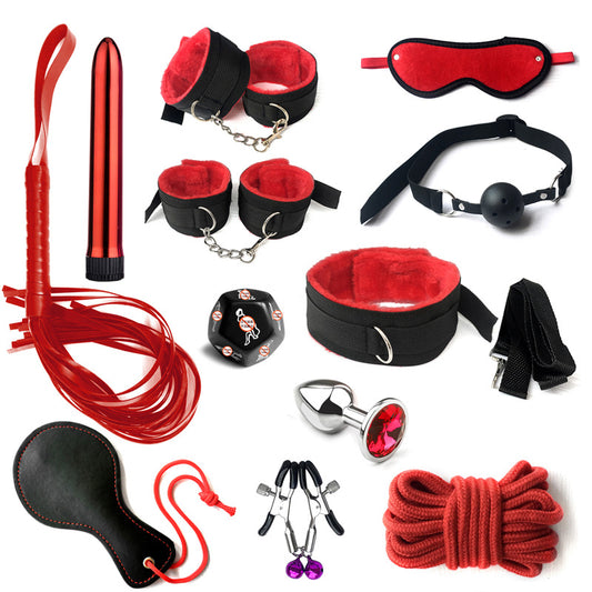 Handcuffs Bdsm Bondage Set Slave Vibrator For Women Whip Spanking Paddle Sex Toy Torture Sexual Adult Games Exotic Accessories